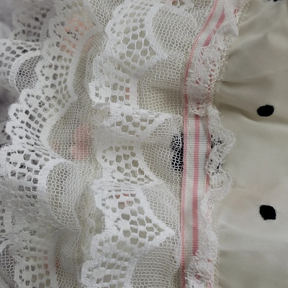 Vintage 50s Half Slip Embroiidered Flowers. Acetate GUC See Pics - Picture 14 of 15
